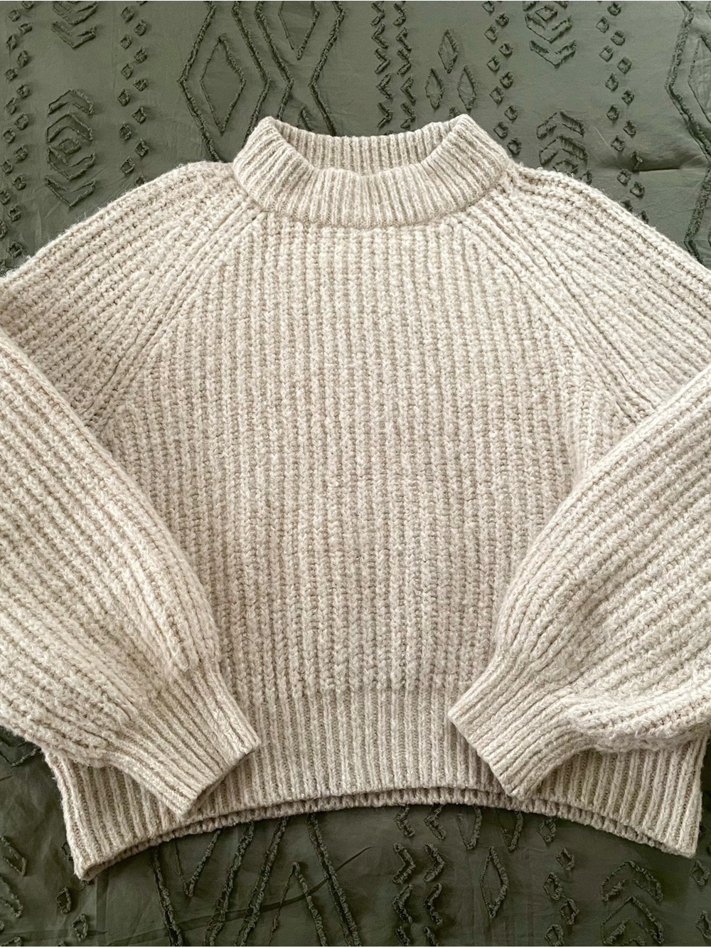 Universal Thread Cozy Chunky Ribbed Turtleneck Sweater - Cream